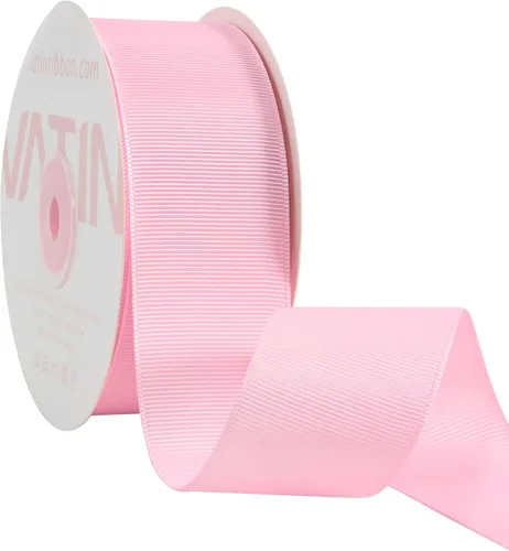 Vista 88 de VATIN Cinta de Grogrén Negra, 1-1/2" x 50 Yardas Continuas, Cinta de Grogrén de Poliéster Negra, Usar para Lazos de Bricolaje, Accesorios