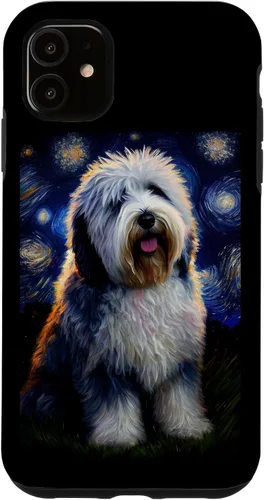 Vista 8 de Old English Sheepdog in Starry Night Painting Dog Mom Dad Case for iPhone 17