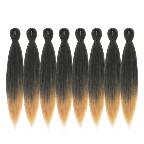 Vista 14 de Cabello trenzado preestirado - 12 pulgadas, 8 paquetes, cabello trenzado corto natural negro para trenzas torcidas o en caja, extensiones de cabello