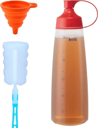 Vista 11 de Botellas exprimibles de condimentos para salsas, panqueques de plástico – boca ancha para cocina, ketchup mostaza, botella vacía para glaseado