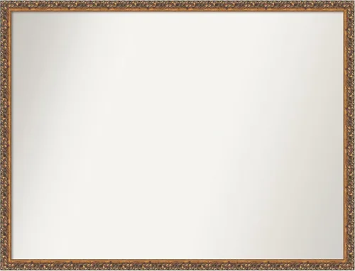 Vista 135 de Amanti Art Espejo de baño de bronce para sobre fregadero, 29 x 19 pulgadas, espejo rectangular de bronce antiguo, marco de madera tradicional