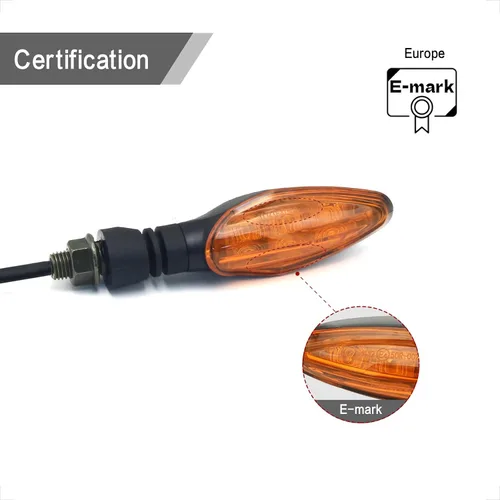 Vista 6 de Luz de señal de giro LED universal para Kawasaki para Honda para Yamaha para Suzuki - Lente ámbar