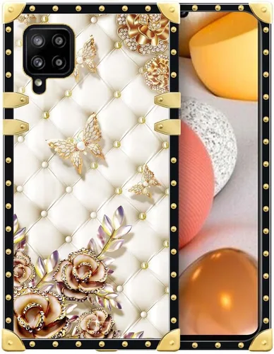 Vista 76 de Funda compatible con Samsung Galaxy A03S 4G, TPU suave de lujo y parte trasera de policarbonato duro para niñas y mujeres, funda protectora a prueba