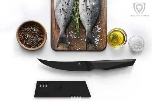 Vista 7 de Dalstrong - Shadow Black Series - Cuchillo de acero HC alemán con revestimiento de nitruro de titanio negro