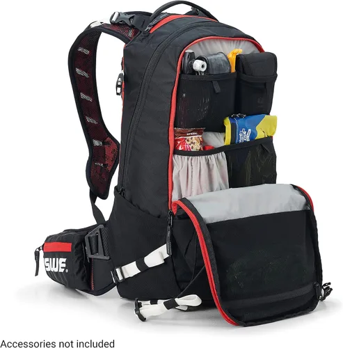 Vista 5 de USWE Flow 16L - Mochila con protector de espalda, para bicicleta, Mountainbike, MTB y E-MTB, negro