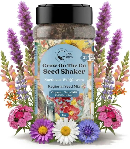 Vista 16 de Mezcla regional de semillas de flores silvestres de GevaGrow (Midwest Wildflowers Mini Shaker)