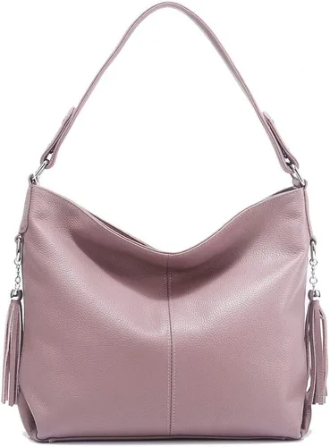 Vista 26 de Moda suave cuero genuino borla mujer bolso señoras hombro mensajero hobo bolso