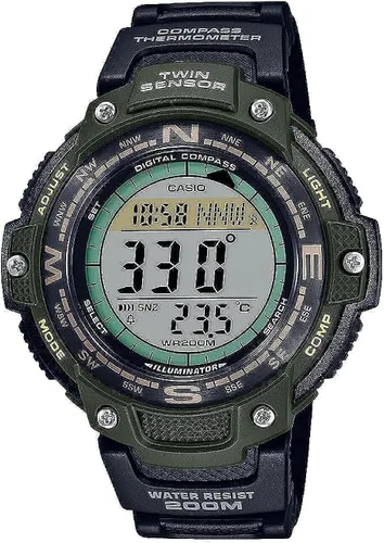 Vista 4 de Casio SGW100 Series Digital Watch & Compass 200M WR 100 SEC Stopwatch Twin Sensor for Direction & Temperature Low Temp Resistant World