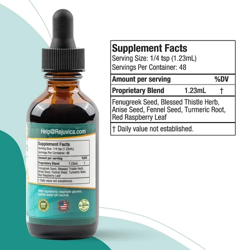 Vista 6 de Rejuvica Health NatalNourish - Suplemento avanzado de apoyo a la lactancia - Entrega de líquidos para una mejor absorción - Alholva, cardo bendito