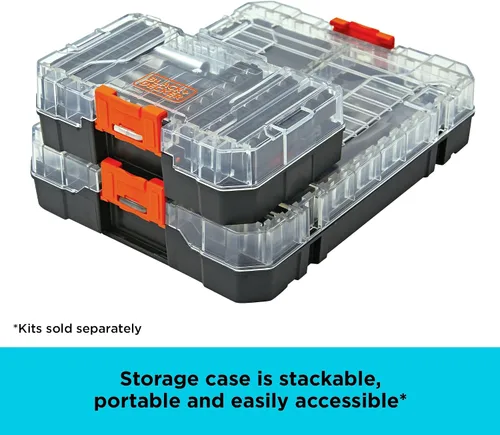Vista 9 de BLACK+DECKER BLACK + DECKER - Juego de puntas de destornillador, 40 piezas (BDAST40SETFF)