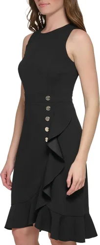 Vista 2 de Tommy Hilfiger Women's Sleeveless Knee-Length Sheath Scuba Crepe