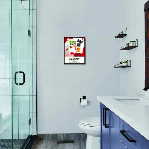 Vista 7 de RETRART Basquiat - Arte de pared de 8 x 10 pulgadas, impresión en lienzo de grafiti, póster de arte callejero para decoración de dormitorio