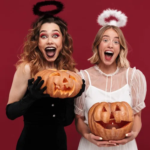 Vista 6 de UNIME Paquete de 2 diademas con halo de ángel, diadema de ángel de plumas, diadema negra con halo para Halloween, Navidad, accesorios de fiesta