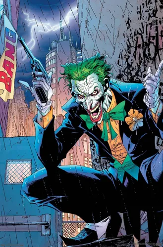 Vista 9 de Trends International DC Comics - Póster de pared de The Joker - Bang, 14.725 x 22.375 pulgadas, versión enmarcada de madera de granero Versión