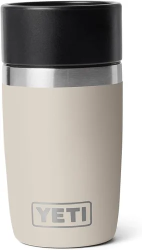 Vista 12 de YETI Rambler - Botella de viaje de 8 onzas, acero inoxidable, aislada al vacío con tapa a prueba de fugas, color negro