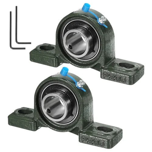 Vista 7 de uxcell 2pcs UCP201 Cojinetes de bloque de almohada de 0.472 in de diámetro propio, base de hierro fundido sólido montado rodamientos de acero cromado