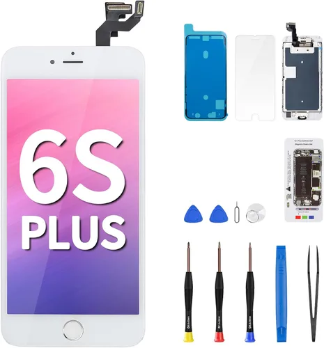 Vista 7 de Pantalla de repuesto para iPhone 6s Plus con botón de inicio de 5,5 pulgadas, color negro