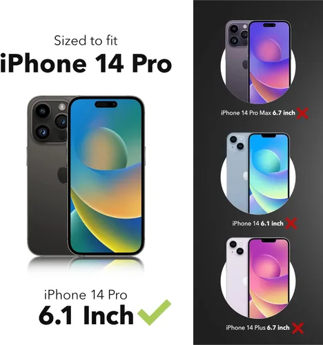 Vista 2 de ZAGG InvisibleShield Glass Elite VisionGuard+ - Protector de pantalla para Apple iPhone 14 Pro, máxima resistencia a golpes, golpes y arañazos