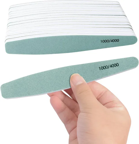 Vista 8 de Diesisa 15 limas de uñas de grano 80/80 para uñas naturales, tableros de esmeril de doble cara para uñas, limas de uñas profesionales para uñas