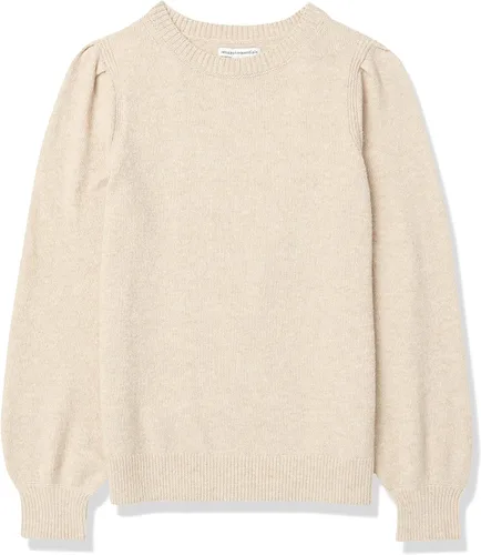 Vista 6 de Tienda Essentials - Suéter de cuello redondo con hombros plisados suave al tacto para mujer