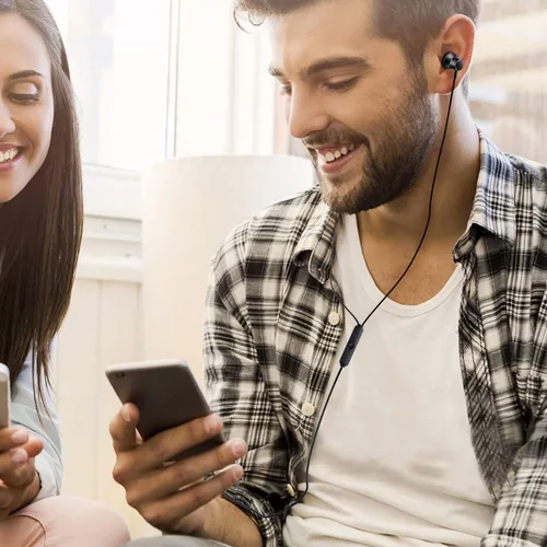 Vista 6 de Empsun Auriculares con cable con micrófono, auriculares estéreo con graves, auriculares de oído con aislamiento de ruido, compatibles con todos