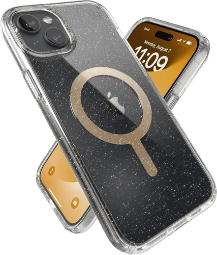 Vista 22 de Speck Presidio LUX - Funda para iPhone 17, compatible con MagSafe, funda protectora delgada, color negro desvanecido/gris pizarra/blanco