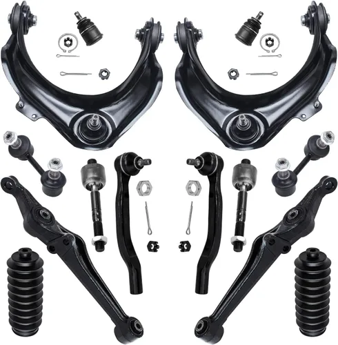 Vista 14 de Detroit Axle - Kit de suspensión frontal de 15 piezas para Jeep Grand Cherokee 99-04 1999 2000 2001 2002 2003 2004, brazos de control superior e