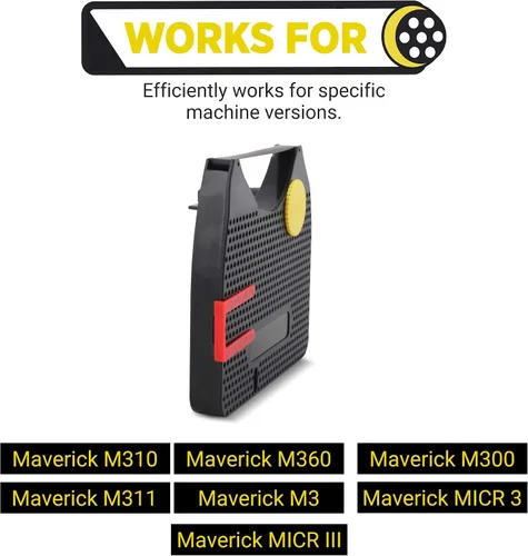 Vista 6 de UBICON Cinta MICR para codificadores Maverick MX-3 Touch, M61 y serie 3, 1 Compatible con codificadores MX-3 Touch, M61 y serie 3 Ofrece una