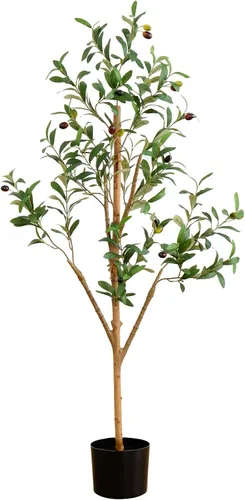 Vista 10 de Nearly Natural 3 ft Artificial Olive Tree with Natural Trunk for Decor