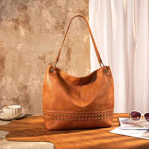 Vista 2 de Montana West Bolso Hobo para mujer con asa superior y bolsillos con cremallera