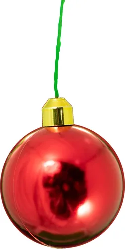 Vista 4 de Brillo Rojo Adornos de Bola de Navidad de Plástico, Adornos Colgantes Inastillables para Interior/Exterior (50mm)
