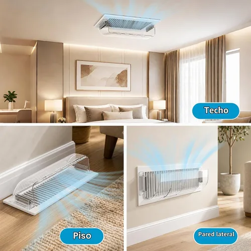 Vista 5 de Paquete de 2 deflectores de ventilación ajustables, deflector transparente de 9 a 15 pulgadas para registros de techo, piso, pared lateral (2)