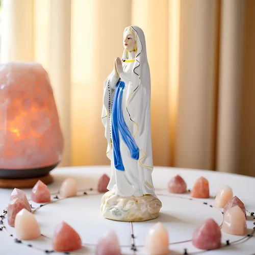 Vista 3 de MTME Figuras de porcelana, orando por ti, recuerdos, regalos de ceremonia, estatua para decoración del hogar.