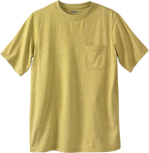 Vista 36 de KingSize Big & Tall Shrink-Less - Camiseta ligera, con cuello redondo, con bolsillo para hombre Gris Caliente Carbón