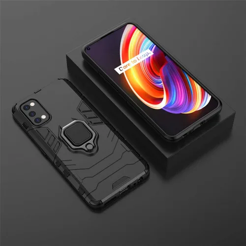 Vista 6 de LuluMain - Funda compatible con Realme7 Pro, soporte de anillo de metal a prueba de golpes (funciona con soporte magnético para automóvil), funda