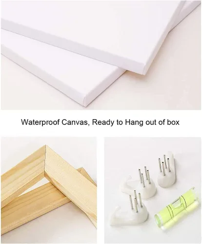 Vista 7 de Biuteawal 3 piezas de lienzo zen para decoración de baño, piedra zen con planta verde, impresión pacífica de naturaleza muerta, pintura moderna
