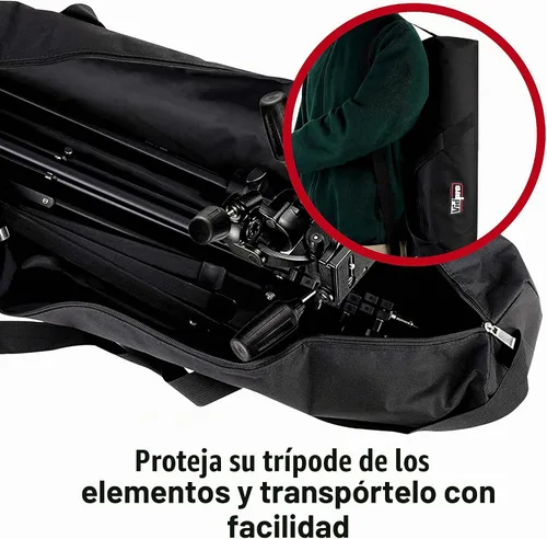 Vista 6 de VidPro TC-22 Estuche de transporte con cremallera de 22 pulgadas de largo con correa para el hombro y asa de transporte para visores, trípodes