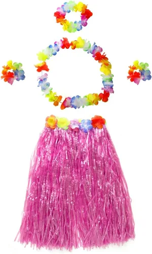 Vista 8 de CISMARK Falda elástica hawaiana, bailarina de Hula.