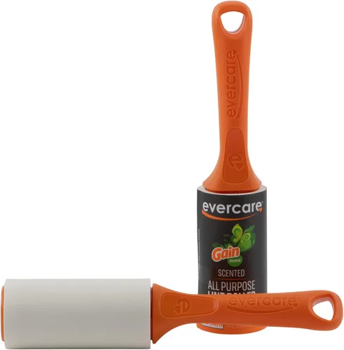 Vista 2 de Evercare Rodillo de pelusa, perfumado de 40 hojas, paquete de dos, naranja