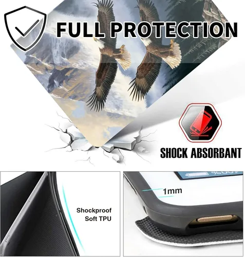 Vista 46 de Funda para tablet Fire 7 (12ª generación, versión 2022), delgada, a prueba de golpes, delgada, de piel sintética, con función de apagado/encendido