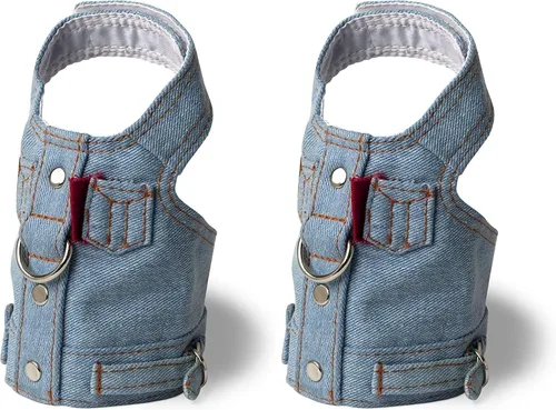 Vista 2 de Doggles Arnés para perro chaqueta vaquera, azul, XX S
