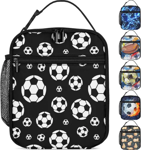 Vista 13 de Capybara - Lonchera con diseño de hojas para niños y niñas, lonchera reutilizable con bolsillo lateral, lonchera para niñas y adolescentes, bolsa