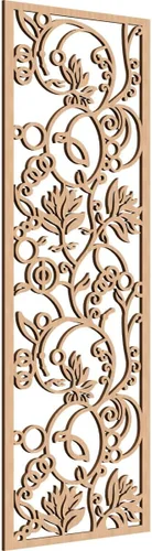 Vista 22 de Caspian Paneles de pared de madera con calado decorativo perforado, 9 3/8 pulgadas de ancho x 24 3/8 pulgadas de alto x 1/4 de alto, cereza