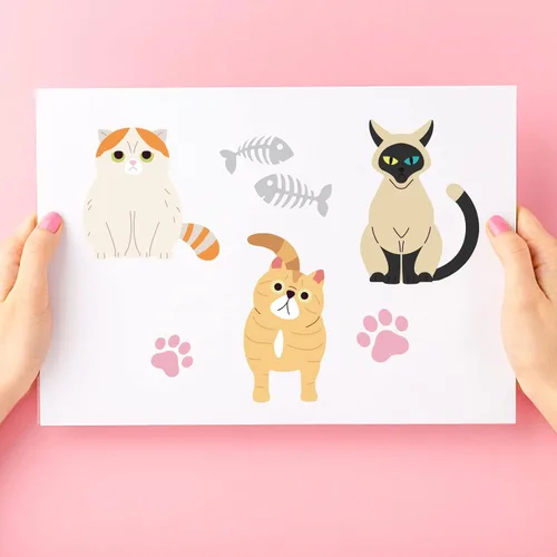 Vista 4 de BENECREAT 5 juegos de troqueles de metal de animales y gatos, troqueles de corte para hacer tarjetas, manualidades, álbumes de recortes, álbum