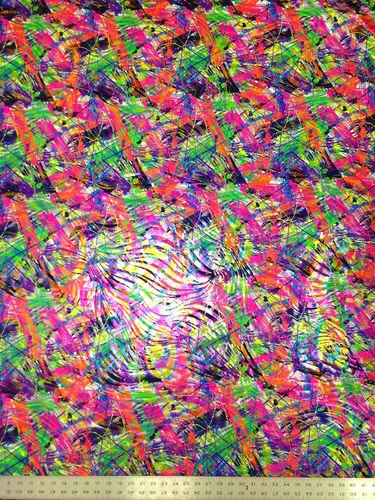 Vista 5 de The Yard - Pintura colorida con lámina holográfica de cebra en nailon elástico y elastano
