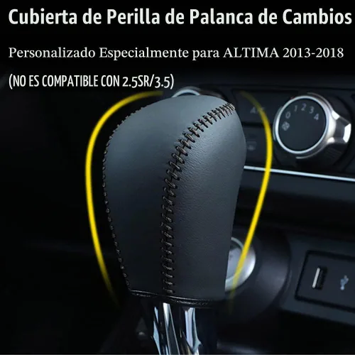 Vista 2 de XITER Funda de cuero para palanca de cambios, protector de guarnición para transmisión automática, accesorios interiores para Nissan Altima