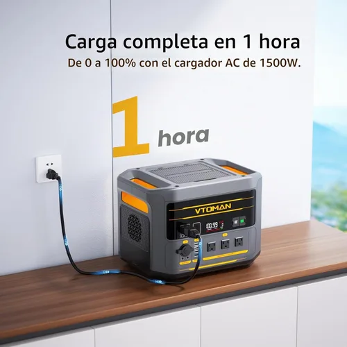 Vista 4 de VTOMAN Estación de energía portátil FlashSpeed 2400, batería LiFePO4