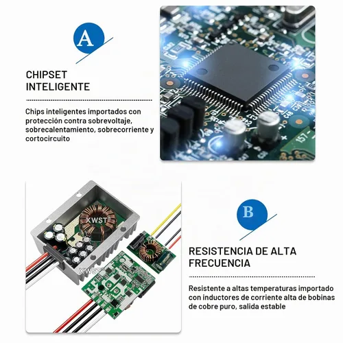 Vista 6 de Estabilizador de CC CC 9V-36V a 12V Boost Buck Convertidor 2A 24W Regulador de voltaje automático impermeable Módulo transformador de 12 V voltios