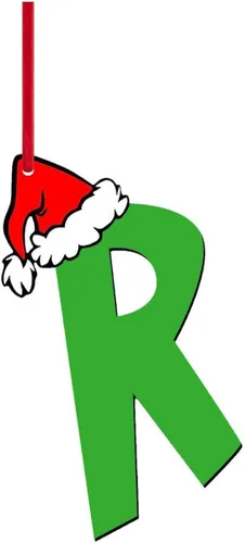 Vista 31 de Decoraciones de Navidad - Letras de adorno de la A a la Z para el árbol, adornos colgantes del alfabeto de Navidad de bricolaje (A)