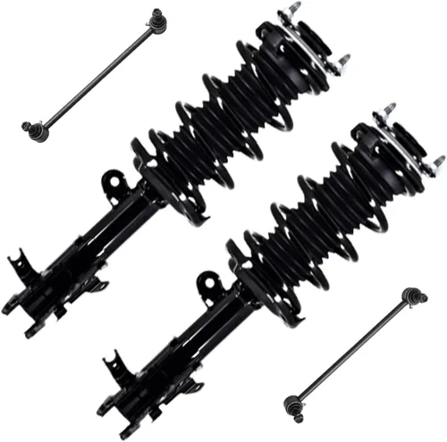 Vista 84 de Detroit Axle - Kit de 4 piezas RWD Puntales Delanteros Barras Estabilizadoras para Ford F-150 2021 2022 2023 2024, 2 Puntales con Resorte Helicoidal